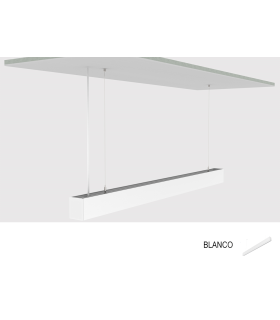 LUMINARIA COLGANTE LED 2400MM 80W 4000K 100º 230V BLANCO