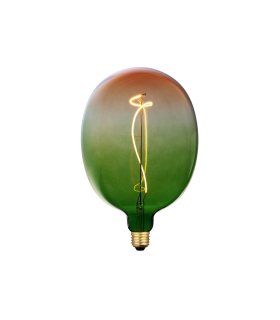 LAMPARA DECORATIVA LED COLOR DEGRADADO VERDE-NARANJA OVALO E27 4W 1800K