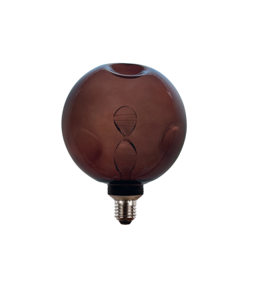 LAMPARA DECORATIVA LED CRISTAL IRREGULAR MARRON  E27 4W 1800K