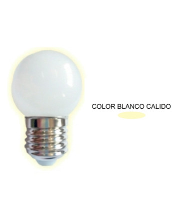 LAMPARA ESFERICA LED CALIDA IP44 ESPECIAL GUIRNALDA E27 0,5W 270º 230V