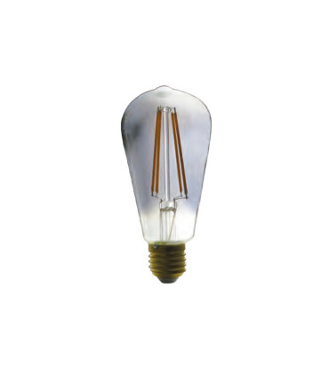 LAMPARA EDISON CRISTAL SMOKY FILAMENTO LED E27 2.5W 1800K 360º 230V