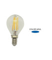 LAMPARA ESFERICA FILAMENTO LED AZUL E14 1,5W 360º 230V