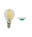 LAMPARA ESFERICA FILAMENTO LED VERDE E14 1,5W 360º 230V