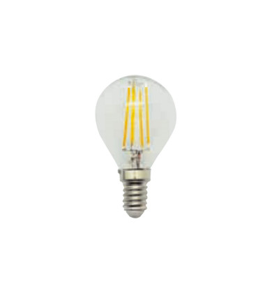 LAMPARA ESFERICA FILAMENTO LED E14 4W 2000K 360º 230V CLARA