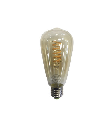 LAMPARA EDISON CRISTAL GOLD FILAMENTO ESPIRAL LED E27 4W 2000K 360º 230V