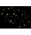 GUIRNALDA 1.5 METROS CON ESTRELLAS Y 20 LEDS CALIDOS CON BATERIAS 2 X AA