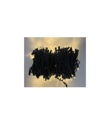 GUIRNALDA 144 LEDS BLANCO CALIDO CON EFECTO FLASH  PARA EXTERIOR 7W 230V 15m IP65 CON CABLE NEGRO