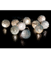 GUIRNALDA 10 LED REDONDO PLATA 0,6W 24V IP20 5,80METROS