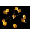 GUIRNALDA 10 LED REDONDO ORO 0,6W 24V IP20 5,80METROS