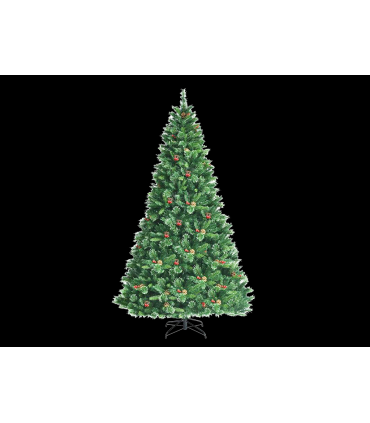 ARBOL DE NAVIDAD DECORACION PIÑAS BOLITAS ROJAS  430 LEDS  2700K 230V alto 240cm ancho 142cm