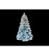 ARBOL DE NAVIDAD DECORACION PIÑAS BOLITAS ROJAS Y NIEVE 110 LEDS 3,6W 2700K 230V IP44 alto 150cm ancho 92cm