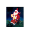SANTA CLAUS EN SILLA CON ANIMACION Y FIBRA (45 cm)