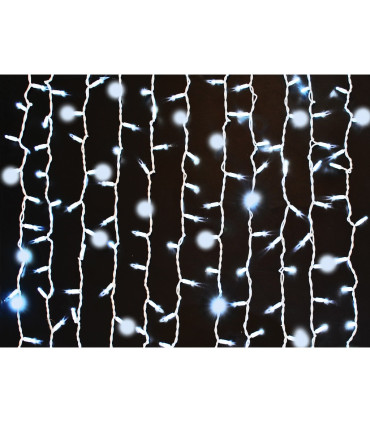 CORTINA LED BLANCO FRIO CON EFECTO FLASH PARA EXTERIOR IP65 32W 400leds   2x2METROS  conectables hasta 10 uds posición fija: sí