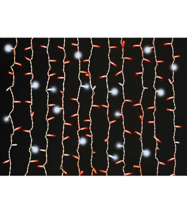 CORTINA LED ROJA CON EFECTO FLASH PARA EXTERIOR IP65 45W 400leds   2x2METROS  conectables hasta 10 uds posición fija: sí