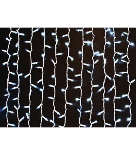 CORTINA LED BLANCO FRIO PARA EXTERIOR IP65 32W 400leds   2x2METROS  conectables hasta 10 uds posición fija: sí