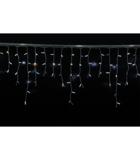 CORTINA LED EFECTO HIELO 3 METROS 120 LEDS 3+4+6+4+3 8000K CON FLASH 2800K