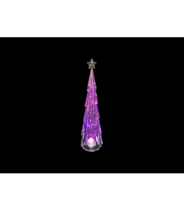 PIRAMIDE LED BATERIA MARCO ACRILICO CAMBIO DE TONO 0,06W 4,5V IP20 33x8,5x8,5cm bateria 3xAAA incluida