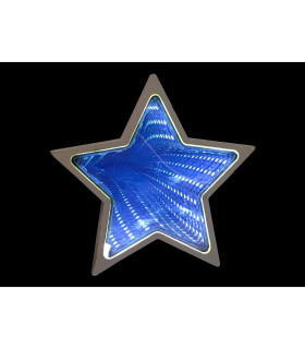 FIGURA ESTRELLA EFECTO 3D 20x20x 1,5 cm 0.96W CONEX. 3 MTS 3,2V IP20