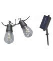 GUIRNALDA 5 METROS  SOLAR + ALIMENTADOR + 3 METROS DE CABLE  10 LAMPARAS 6500K