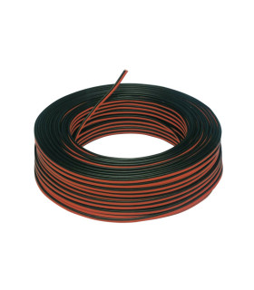 CABLE PARALELO 2 X 0,50 AUDIO BICOLOR ROJO-NEGRO
