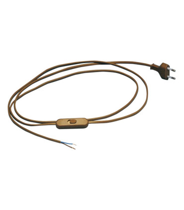 CABLE MAN.PLANA+INT+CLAV. ORO 2MTS