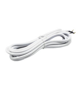 CABLE DECORATIVO TELA 2X0.75mm 5METROS BLANCO
