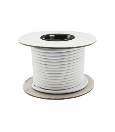 CABLE DECORATIVO TELA 2X0.75mm 25METROS BLANCO