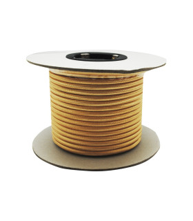 CABLE DECORATIVO TELA 2X0.75mm 25METROS DORADO