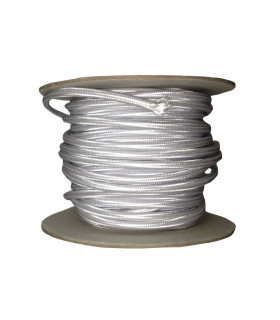 CABLE DECORATIVO TELA 2X0.75mm 25METROS PLATA