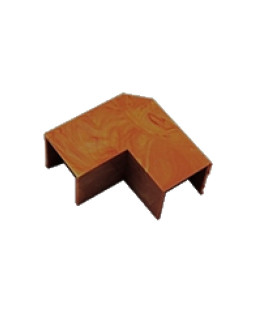 CONECTOR EN L PARA CANALETA 15X10MM MARRON OSCURO