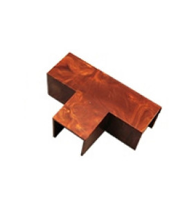 CONECTOR EN T PARA CANALETA 15X10MM MARRON OSCURO