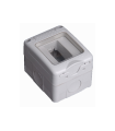CAJA DE SUPERFICIE ESTANCA PARA 1 MODULO CON TAPA DE PLASTICO IP55