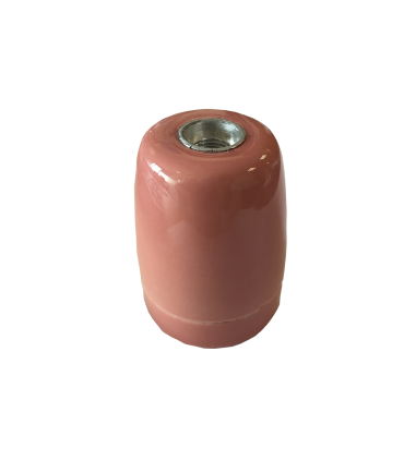 PORTALAMPARAS CERAMICO VINTAGE E27 ROSA