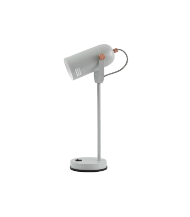 LAMPARA DE MESA E27 GRIS +COBRE