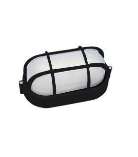 APLIQUE ALUMINIO OVAL 60W. NEGRO