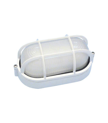 APLIQUE ALUMINIO OVAL 100W. BLANCO