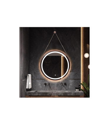 ESPEJO DE BAÑO CON LUZ INTERRUPTOR TACTIL Y ANTIVAHO 18W CAMBIO DE TONO E INTENSIDAD CON MEMORIA  Ø600mm