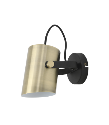 APLIQUE PARED DORADO+NEGRO E27