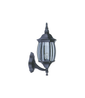 FAROL BRAZO ABAJO 8 LADOS COLOR NEGRO