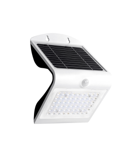 APLIQUE LED EXTERIOR SOLAR CON SENSOR DE PRESENCIA Y CREPUSCULAR IP65 4W 4000K +3000k 120º SOLAR BLANCO