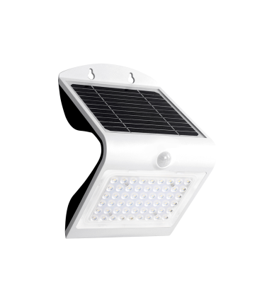 APLIQUE LED EXTERIOR SOLAR CON SENSOR DE PRESENCIA Y CREPUSCULAR IP65 4W 4000K +3000k 120º SOLAR BLANCO
