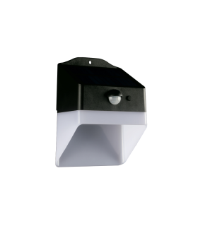 APLIQUE PARED SOLAR CON SENSOR CREPUSCULAR Y DE MOVIMIENTO  2W 220Lm   3000K