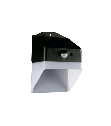 APLIQUE PARED SOLAR CON SENSOR CREPUSCULAR Y DE MOVIMIENTO  2W 220Lm   3000K