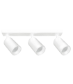 APLIQUE LED TUBULAR DIRECCIONABLE BLANCO 3XGU10 AROS DORADOS INTERCAMBIABLES