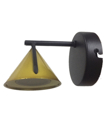 APLIQUE PARED NEGRO+DORADO 3W 3000K