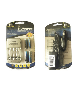 CARGADOR RAPIDO 1H CON 2 LR6 2700 + 2 LR03 1000 MH