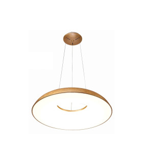 LAMPARA DE TECHO COLGANTE LED REGULABLE 80W 3000K DORADA