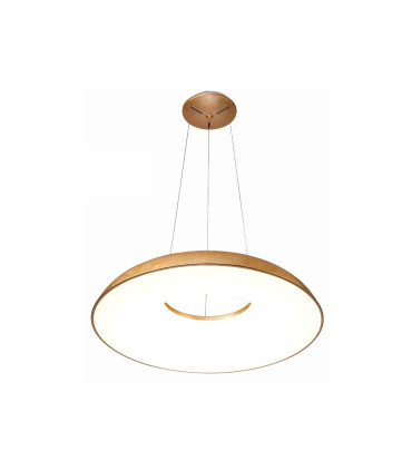 LAMPARA DE TECHO COLGANTE LED REGULABLE 80W 3000K DORADA