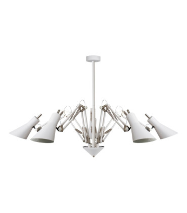 LAMPARA COLGANTE E27 BLANCO+NICKEL