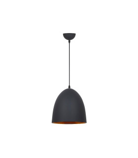 LAMPARA COLGANTE E27 NEGRO+ORO